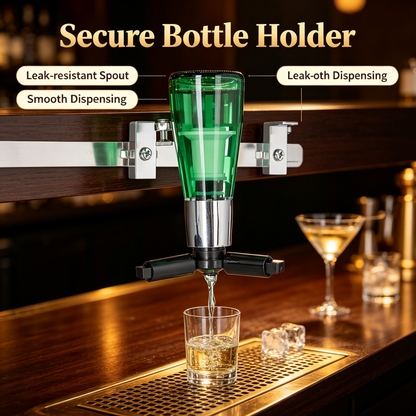 4 Bottle Rotating Drink Dispenser Rack