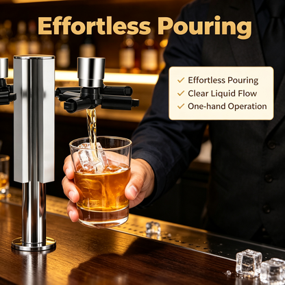 4 Bottle Rotating Drink Dispenser Rack