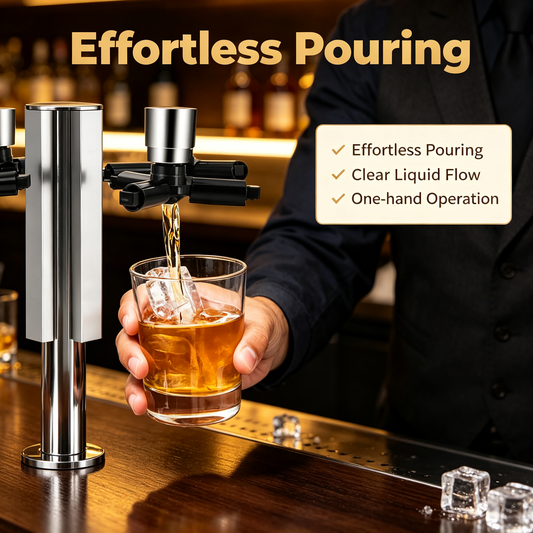 4 Bottle Rotating Drink Dispenser Rack